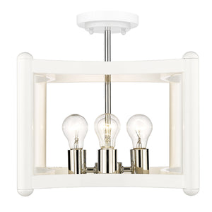 Acclaim Lighting - IN20040WH - Four Light Pendant - Coyle - White with Polished Nickel Cluster