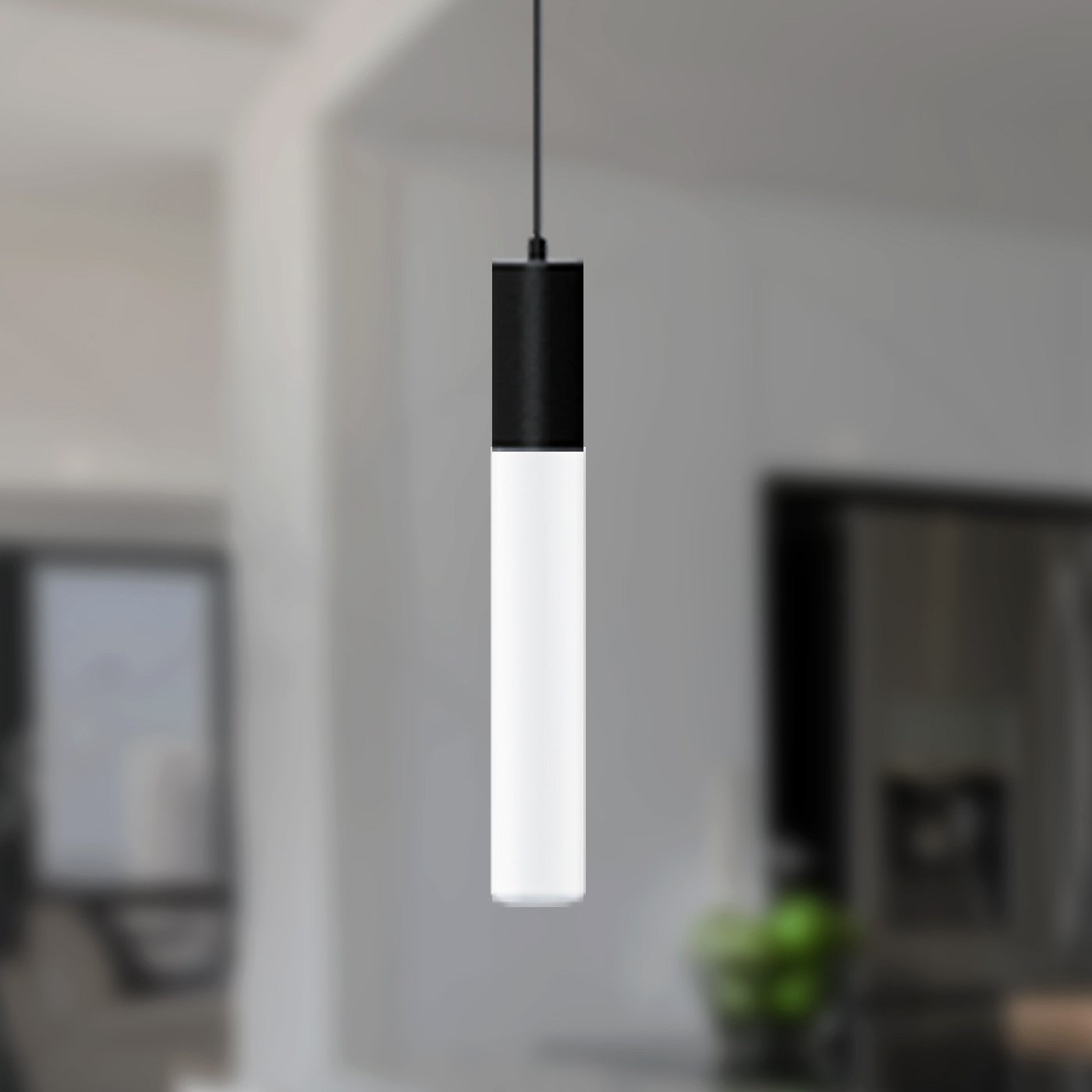 BlackJack Lighting - SP-LGD-TF-01-BL-30K-3W-SP5 - LED Pendant - Tall Frosted Light Guide - Matte Black