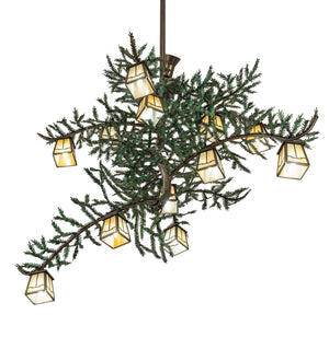 Meyda Tiffany - 253317 - 15 Light Chandelier - Pine Branch - Antique Copper With Green Needles