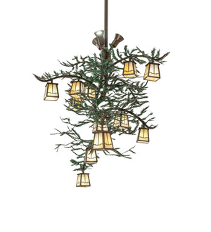 Meyda Tiffany - 253317 - 15 Light Chandelier - Pine Branch - Antique Copper With Green Needles