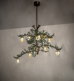 Meyda Tiffany - 253317 - 15 Light Chandelier - Pine Branch - Antique Copper With Green Needles