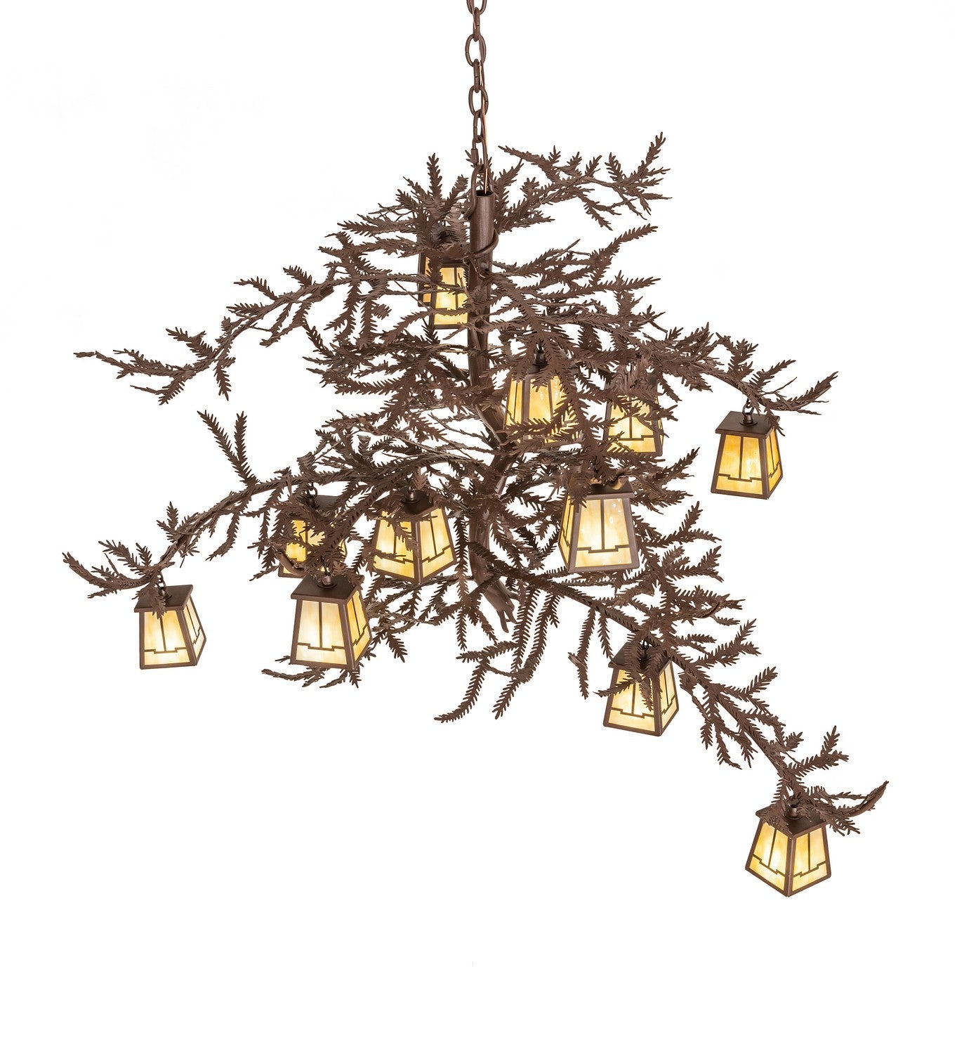 Meyda Tiffany - 256238 - 12 Light Chandelier - Pine Branch - Caf Noir