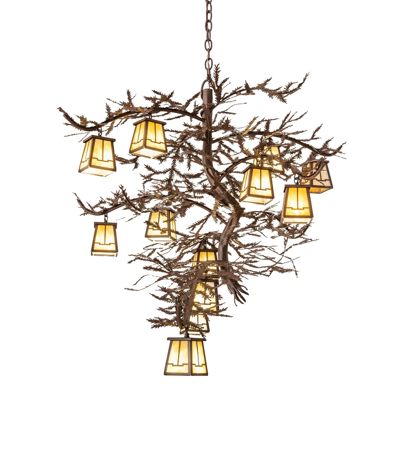 Meyda Tiffany - 256238 - 12 Light Chandelier - Pine Branch - Caf Noir