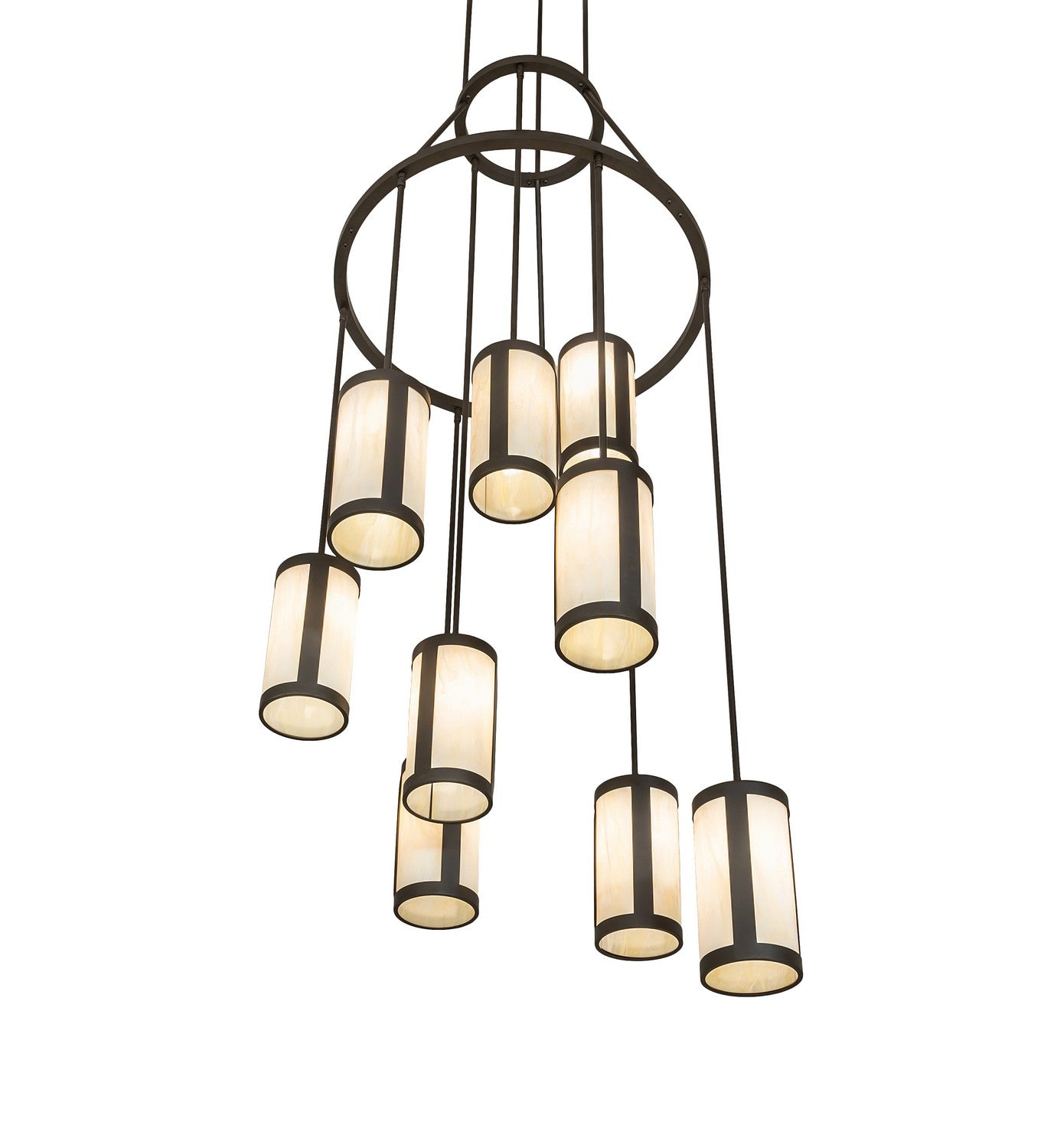 Meyda Tiffany - 257010 - Nine Light Chandelier - Cartier - Oil Rubbed Bronze