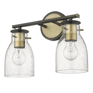 Acclaim Lighting - IN40004ORB - Two Light Vanity - Shelby - Oil Rubbed Bronze and Antique Brass