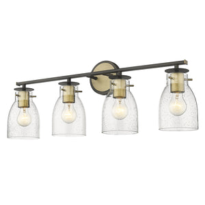 Acclaim Lighting - IN40006ORB - Four Light Vanity - Shelby - Oil Rubbed Bronze and Antique Brass