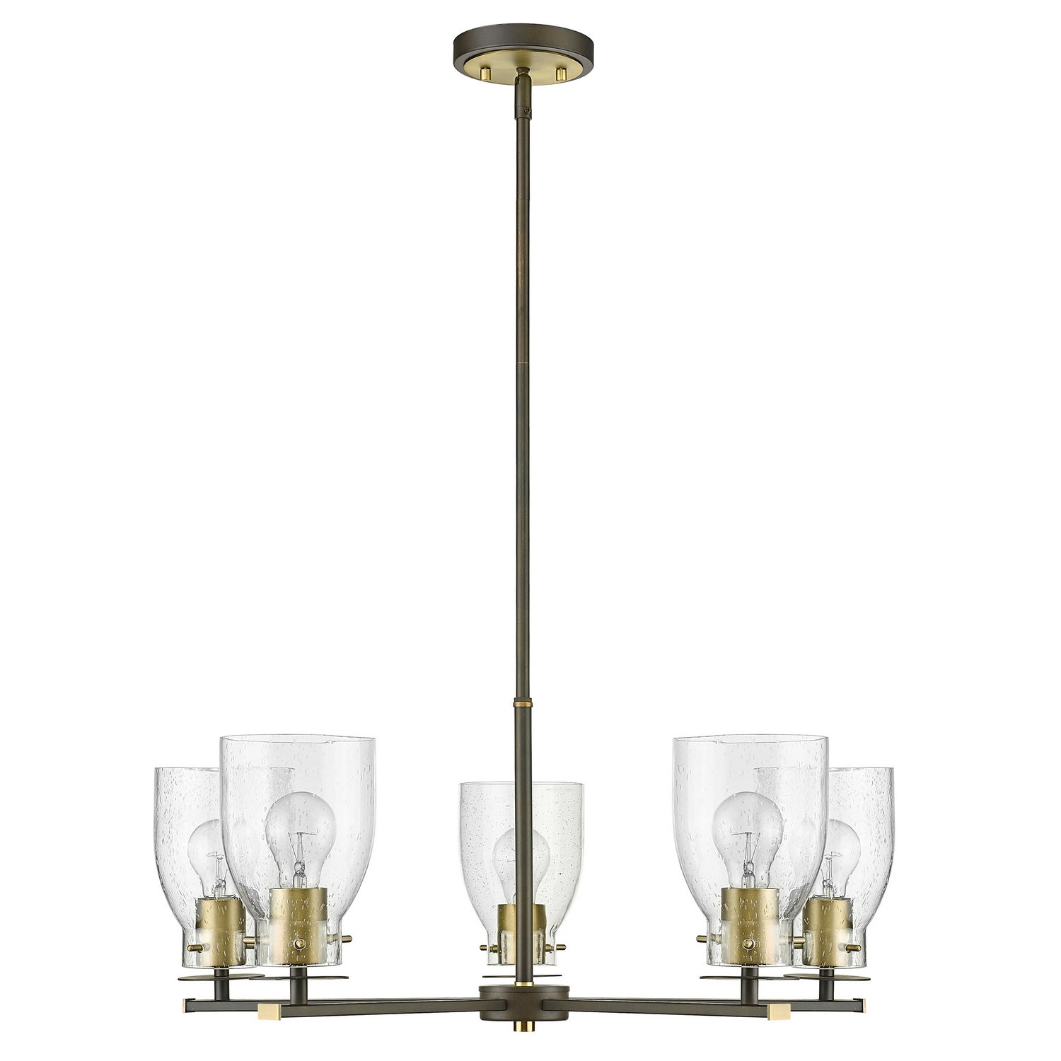 Acclaim Lighting - IN20002ORB - Five Light Chandelier - Shelby - Oil Rubbed Bronze and Antique Brass