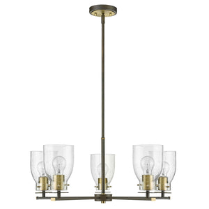 Acclaim Lighting - IN20002ORB - Five Light Chandelier - Shelby - Oil Rubbed Bronze and Antique Brass