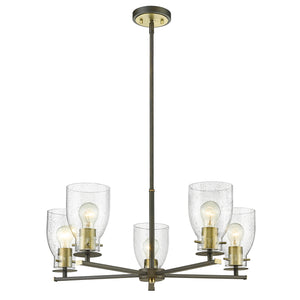 Acclaim Lighting - IN20002ORB - Five Light Chandelier - Shelby - Oil Rubbed Bronze and Antique Brass