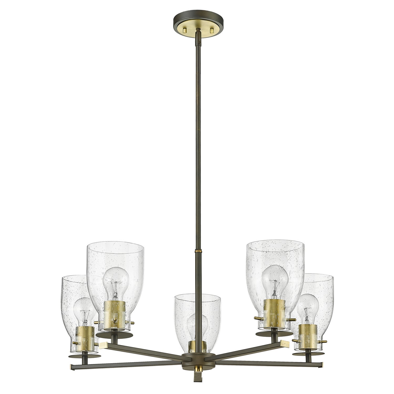 Acclaim Lighting - IN20002ORB - Five Light Chandelier - Shelby - Oil Rubbed Bronze and Antique Brass