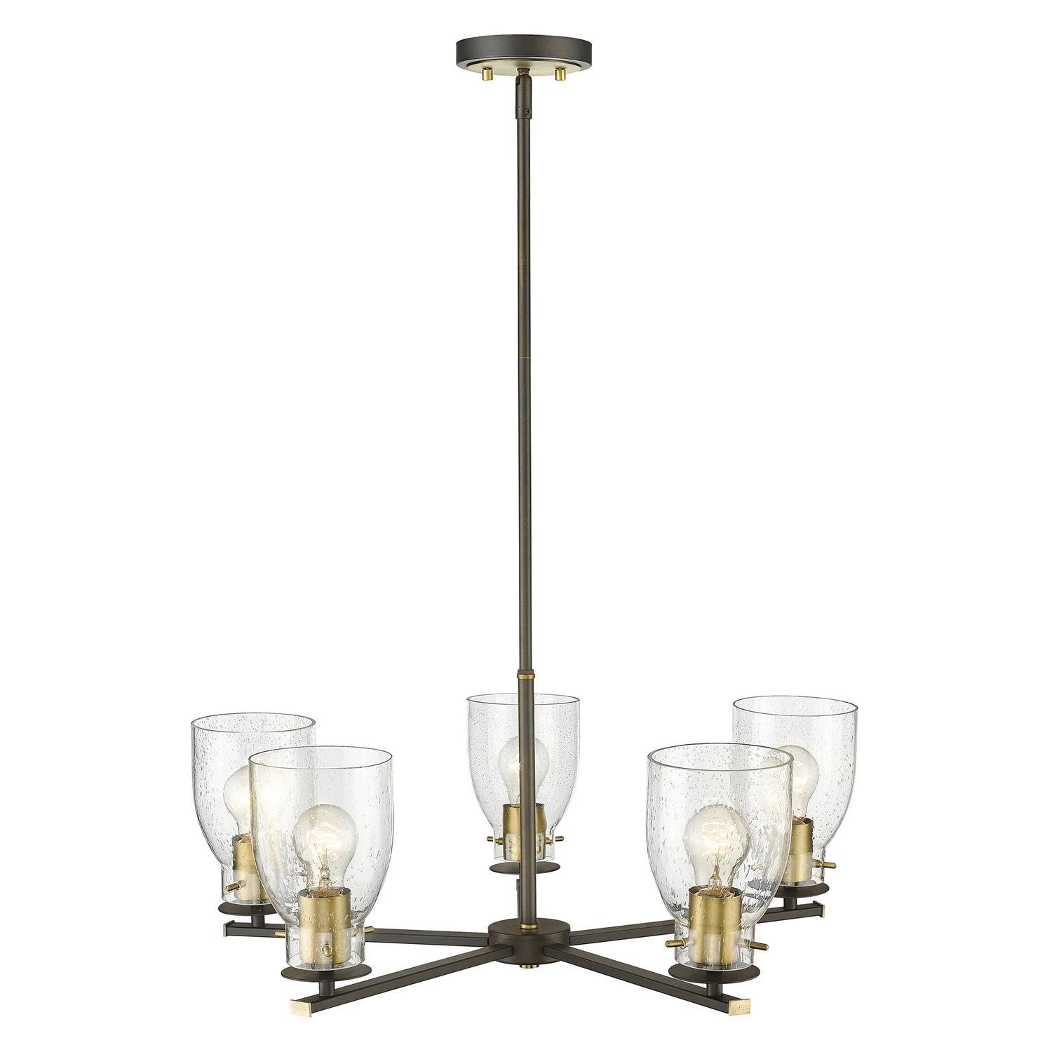 Acclaim Lighting - IN20002ORB - Five Light Chandelier - Shelby - Oil Rubbed Bronze and Antique Brass