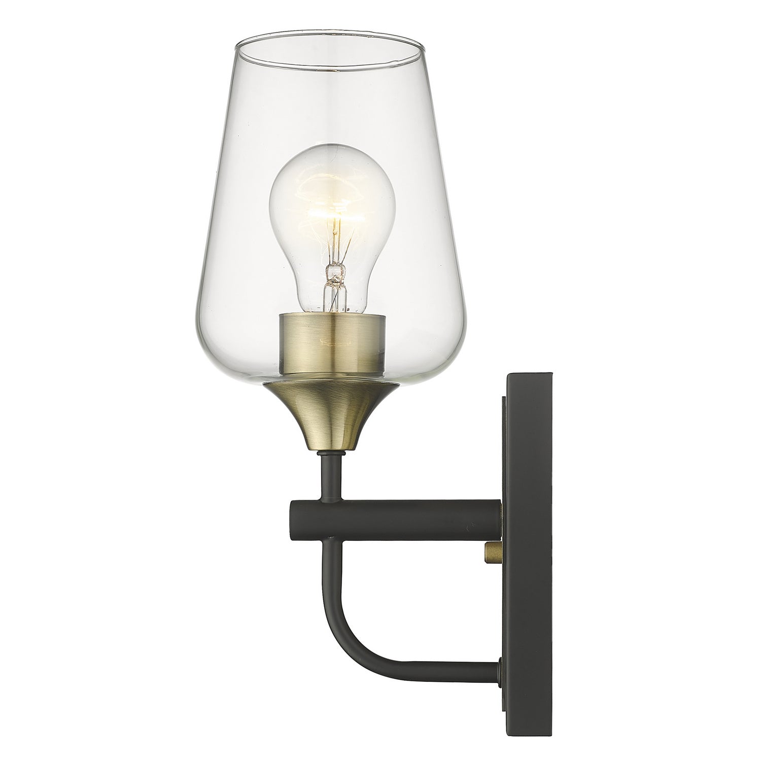 Acclaim Lighting - IN40080BK - One Light Vanity - Gladys - Antique Brass and Black