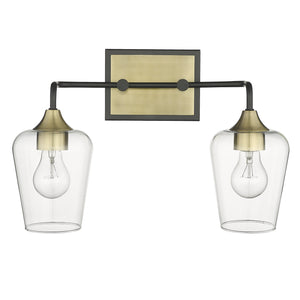 Acclaim Lighting - IN40081BK - Two Light Vanity - Gladys - Antique Brass and Black