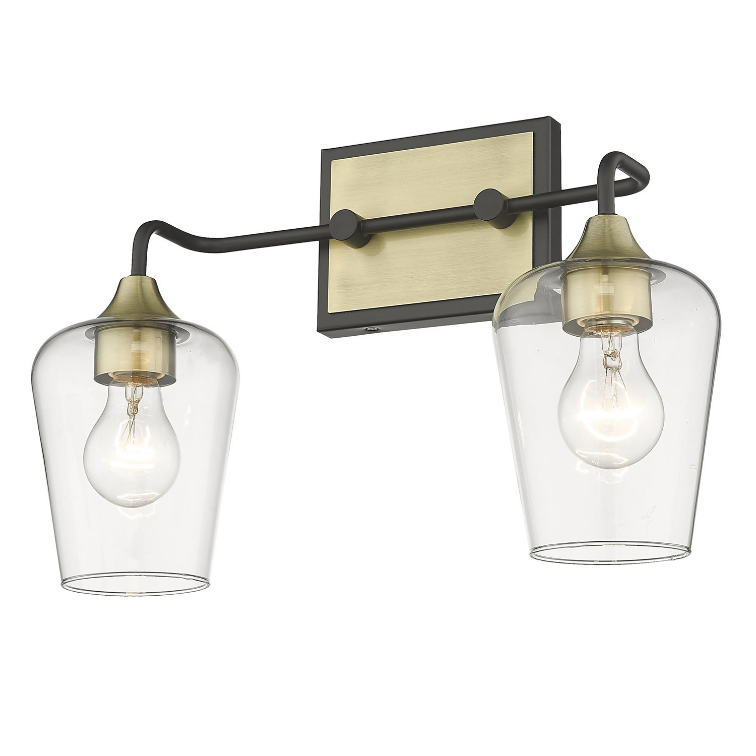 Acclaim Lighting - IN40081BK - Two Light Vanity - Gladys - Antique Brass and Black