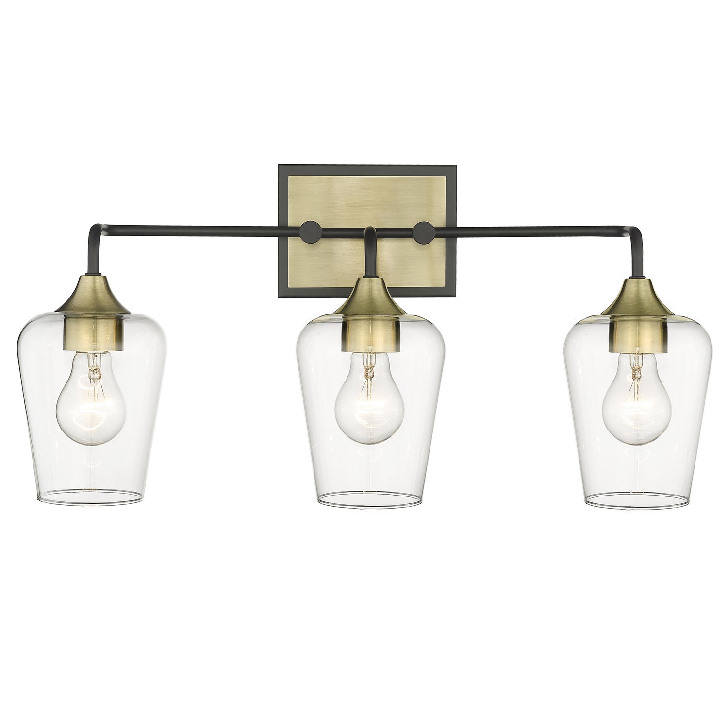 Acclaim Lighting - IN40082BK - Three Light Vanity - Gladys - Antique Brass and Black