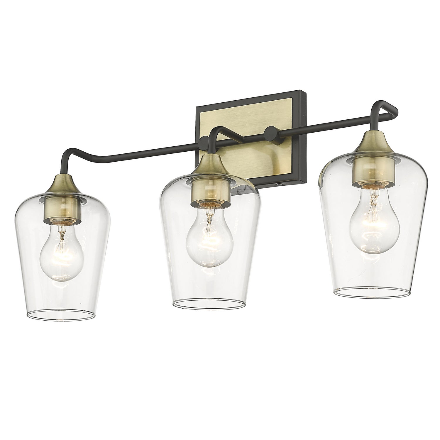 Acclaim Lighting - IN40082BK - Three Light Vanity - Gladys - Antique Brass and Black