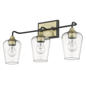 Acclaim Lighting - IN40082BK - Three Light Vanity - Gladys - Antique Brass and Black