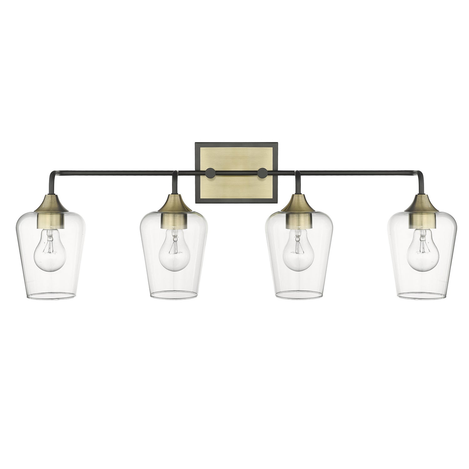 Acclaim Lighting - IN40083BK - Four Light Vanity - Gladys - Antique Brass and Black