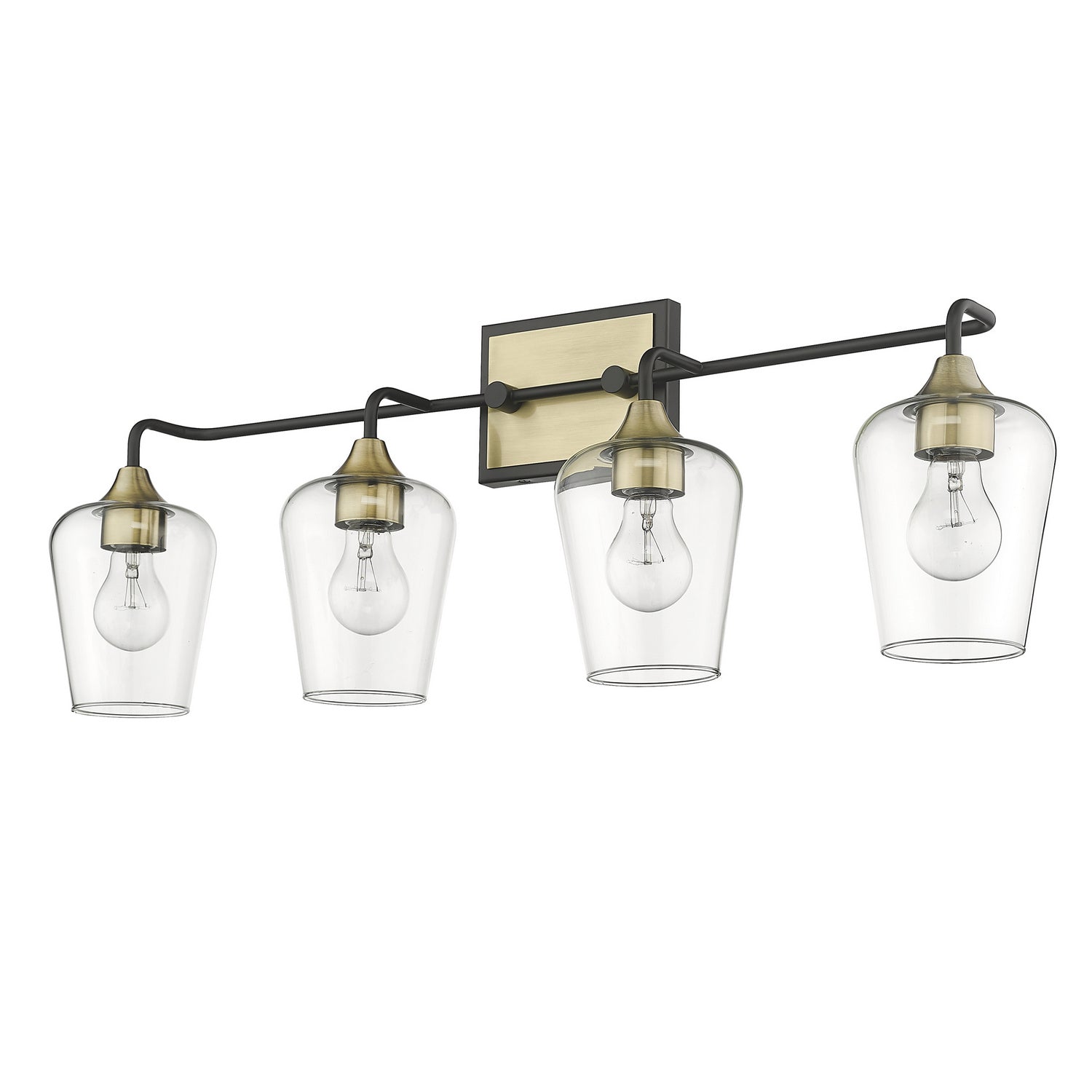 Acclaim Lighting - IN40083BK - Four Light Vanity - Gladys - Antique Brass and Black