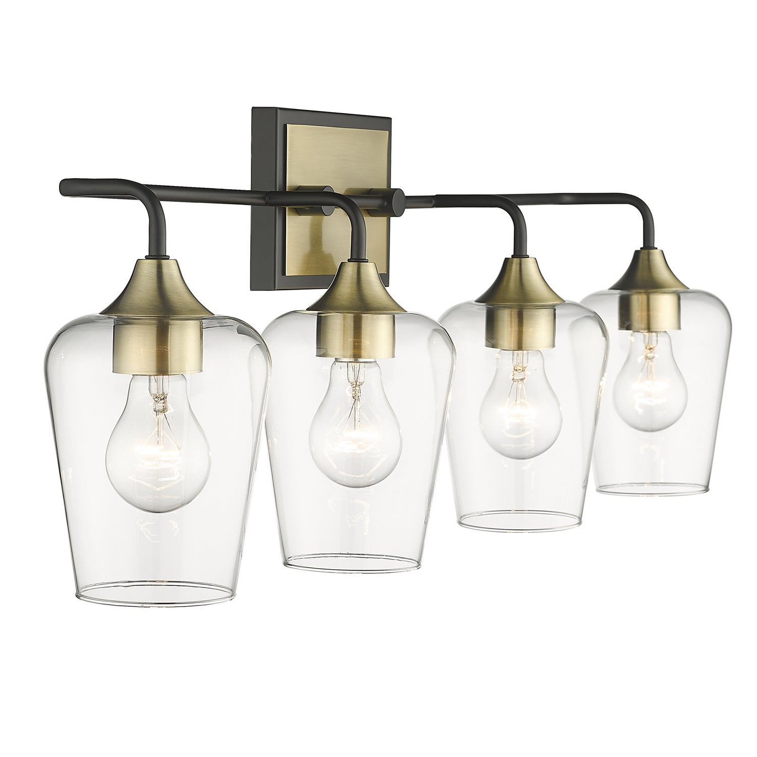 Acclaim Lighting - IN40083BK - Four Light Vanity - Gladys - Antique Brass and Black