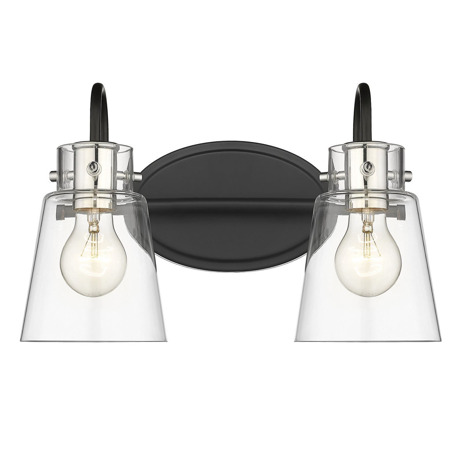 Acclaim Lighting - IN40091BK - Two Light Vanity - Bristow - Matte Black and Polished Nickel