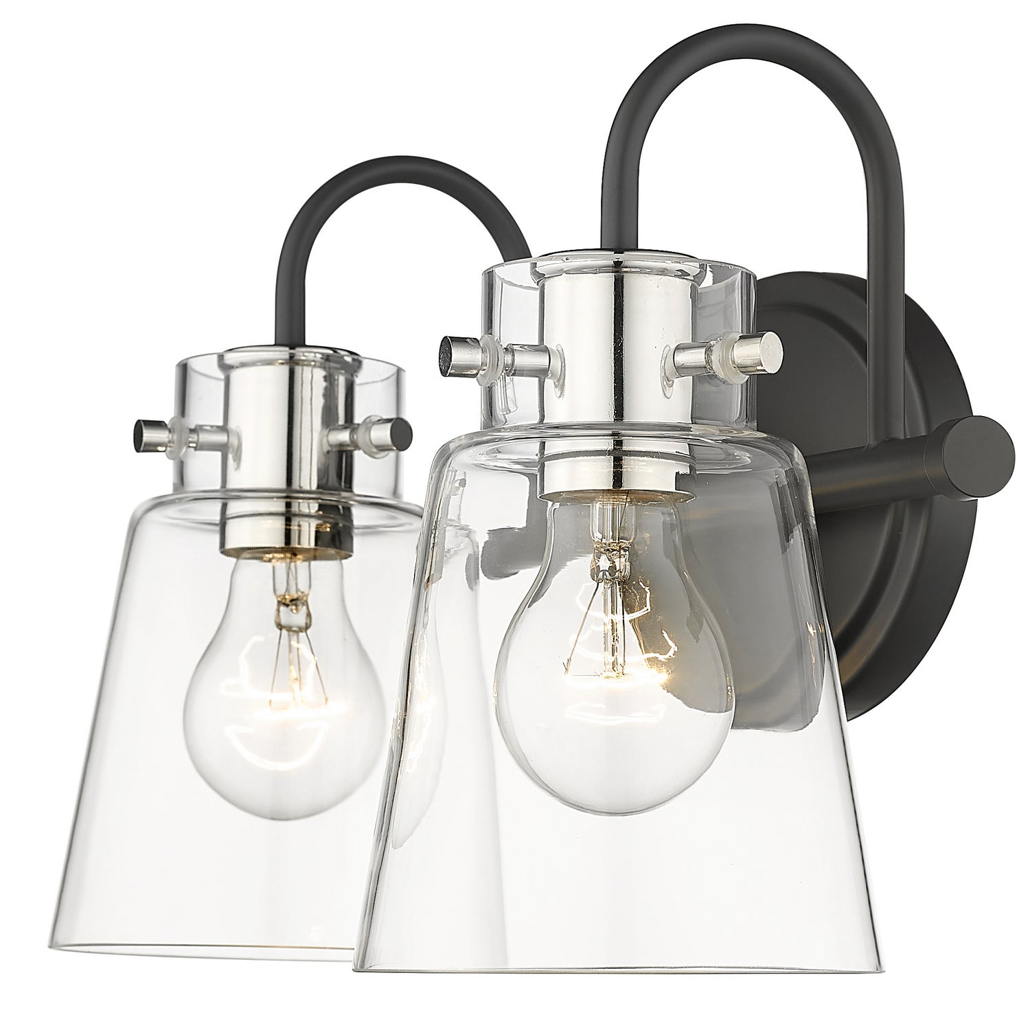 Acclaim Lighting - IN40091BK - Two Light Vanity - Bristow - Matte Black and Polished Nickel