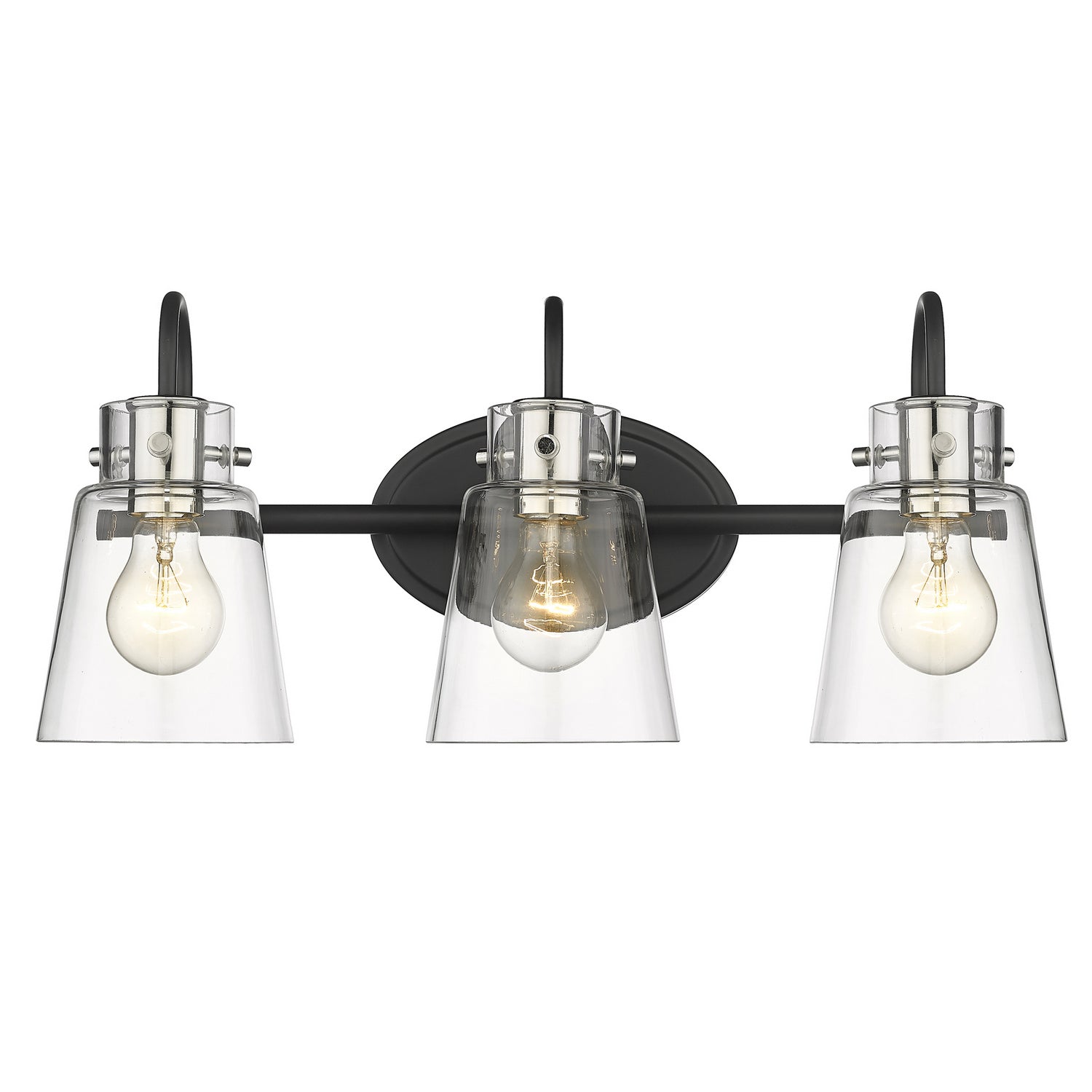 Acclaim Lighting - IN40092BK - Three Light Vanity - Bristow - Matte Black and Polished Nickel