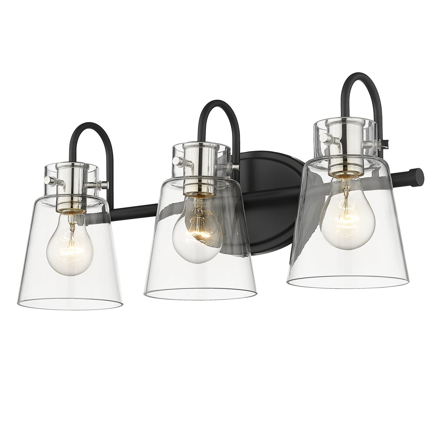 Acclaim Lighting - IN40092BK - Three Light Vanity - Bristow - Matte Black and Polished Nickel