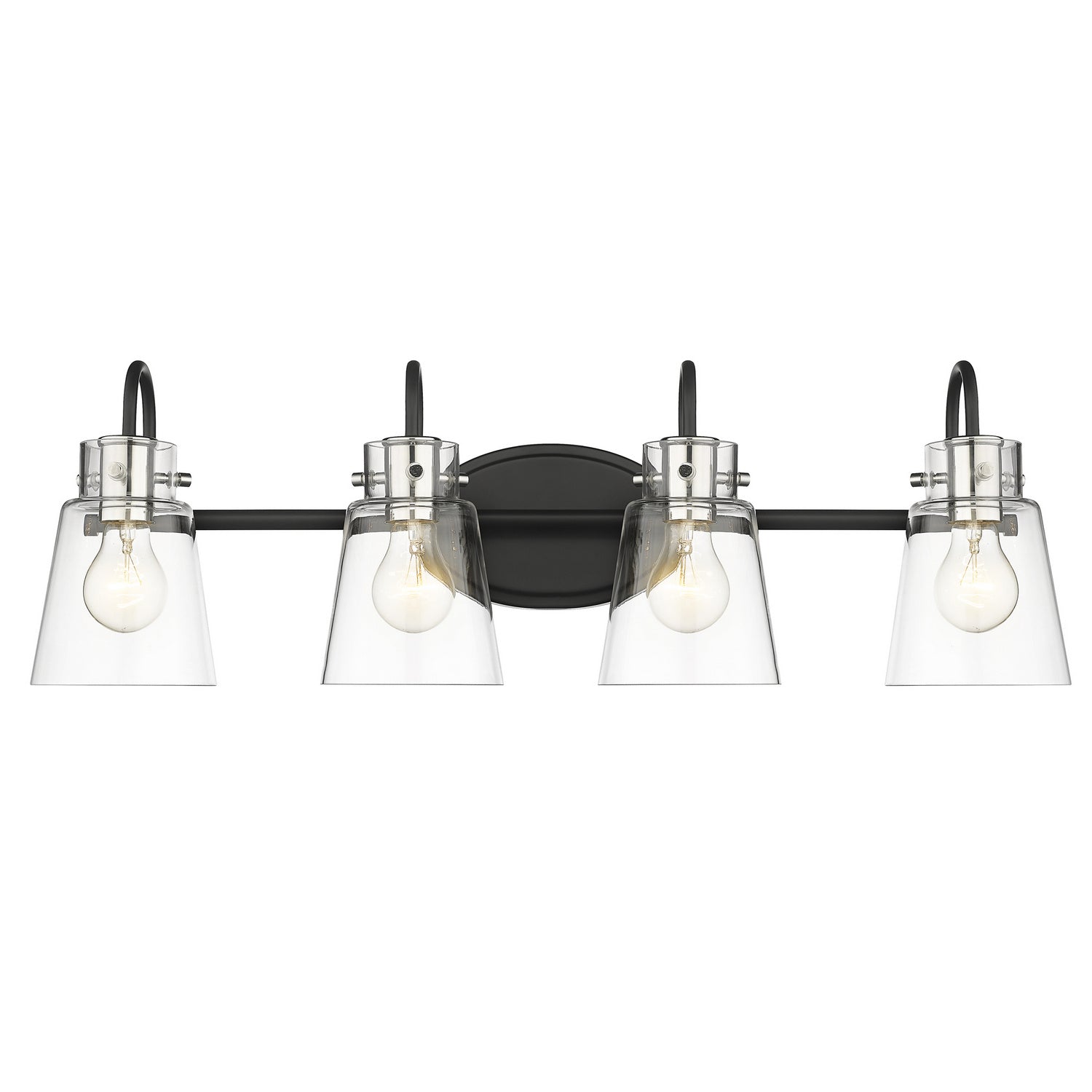 Acclaim Lighting - IN40093BK - Four Light Vanity - Bristow - Matte Black and Polished Nickel