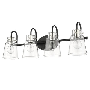 Acclaim Lighting - IN40093BK - Four Light Vanity - Bristow - Matte Black and Polished Nickel