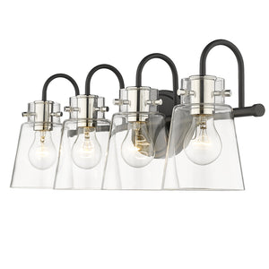 Acclaim Lighting - IN40093BK - Four Light Vanity - Bristow - Matte Black and Polished Nickel