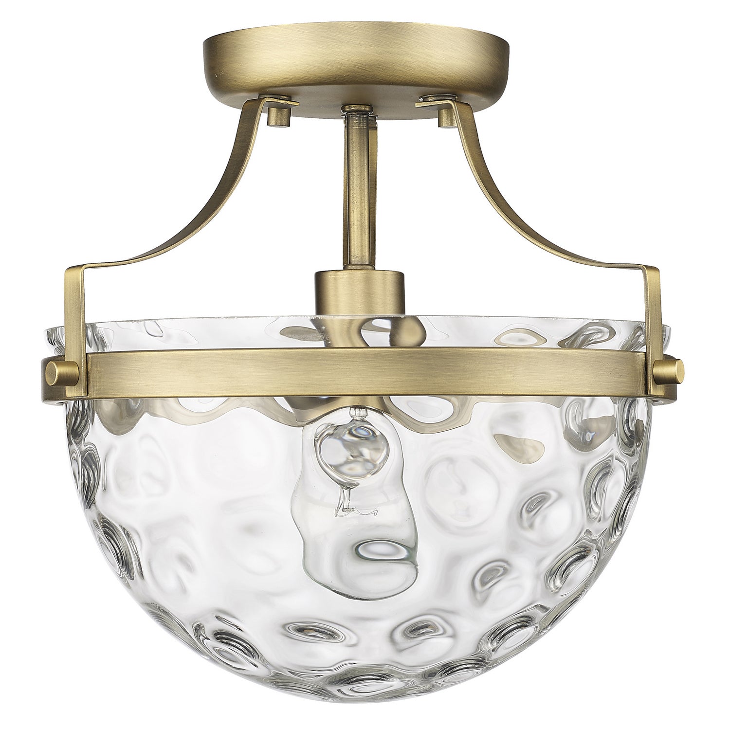 Acclaim Lighting - IN60099ATB - One Light Semi-Flush Mount - Quinn - Antique Brass