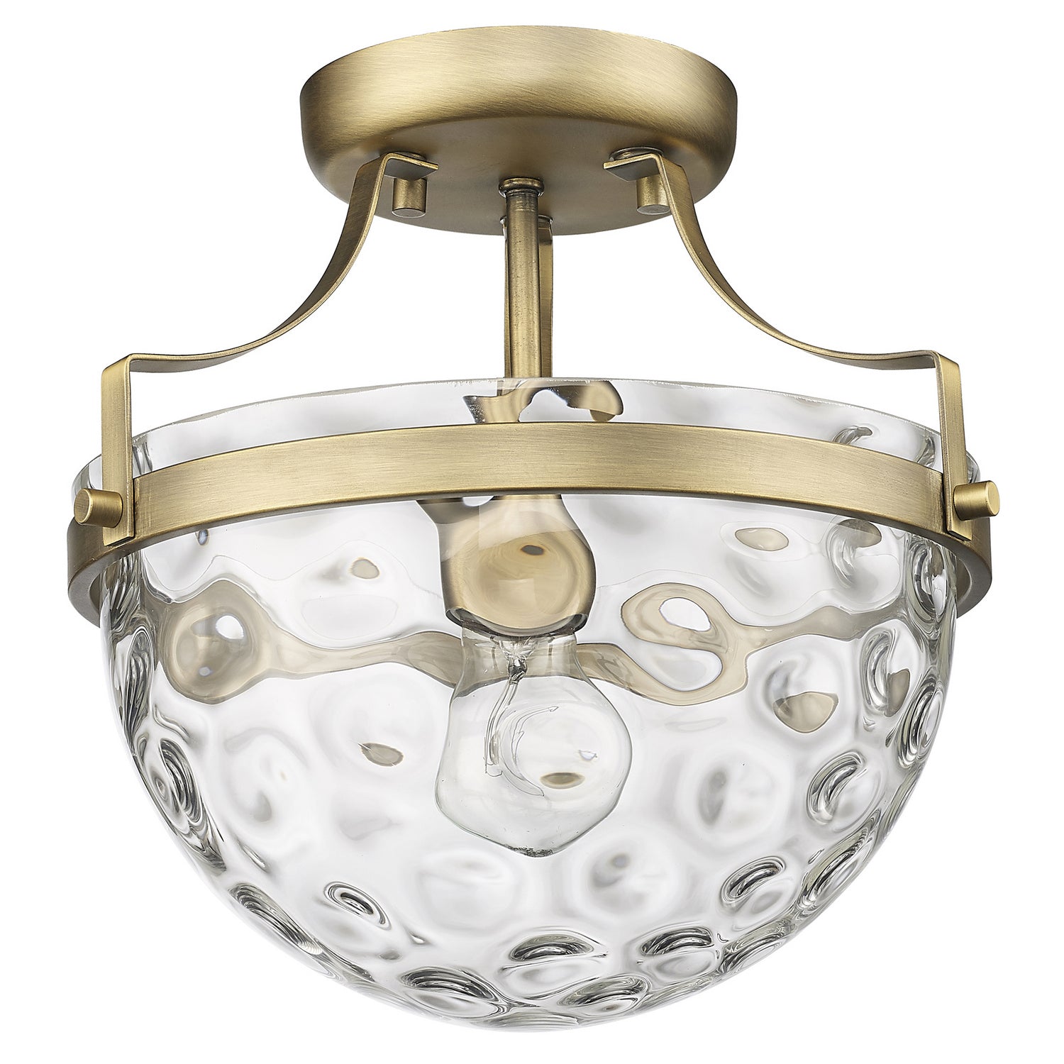 Acclaim Lighting - IN60099ATB - One Light Semi-Flush Mount - Quinn - Antique Brass