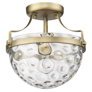 Acclaim Lighting - IN60099ATB - One Light Semi-Flush Mount - Quinn - Antique Brass