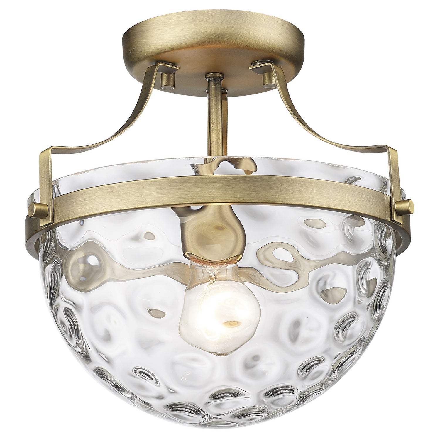 Acclaim Lighting - IN60099ATB - One Light Semi-Flush Mount - Quinn - Antique Brass