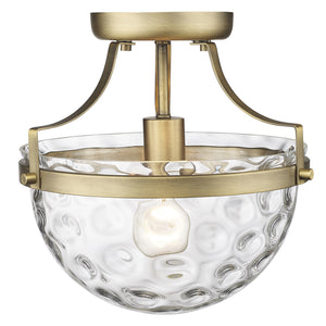 Acclaim Lighting - IN60099ATB - One Light Semi-Flush Mount - Quinn - Antique Brass