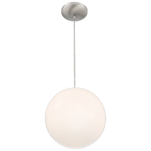 Access - 23941-BS/OPL - One Light Pendant - Pearl - Brushed Steel