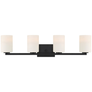 Access - 62624-MBL/OPL - Four Light Vanity - Sienna - Matte Black