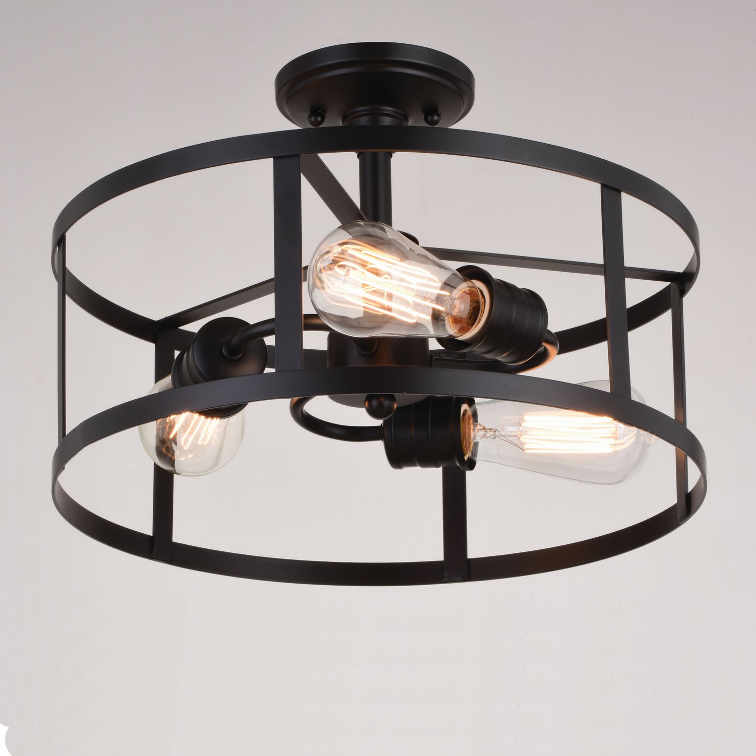 Vaxcel - C0266 - Three Light Semi-Flush Mount - Akron - Oil Rubbed Bronze