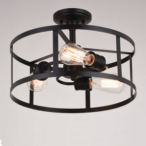 Vaxcel - C0266 - Three Light Semi-Flush Mount - Akron - Oil Rubbed Bronze