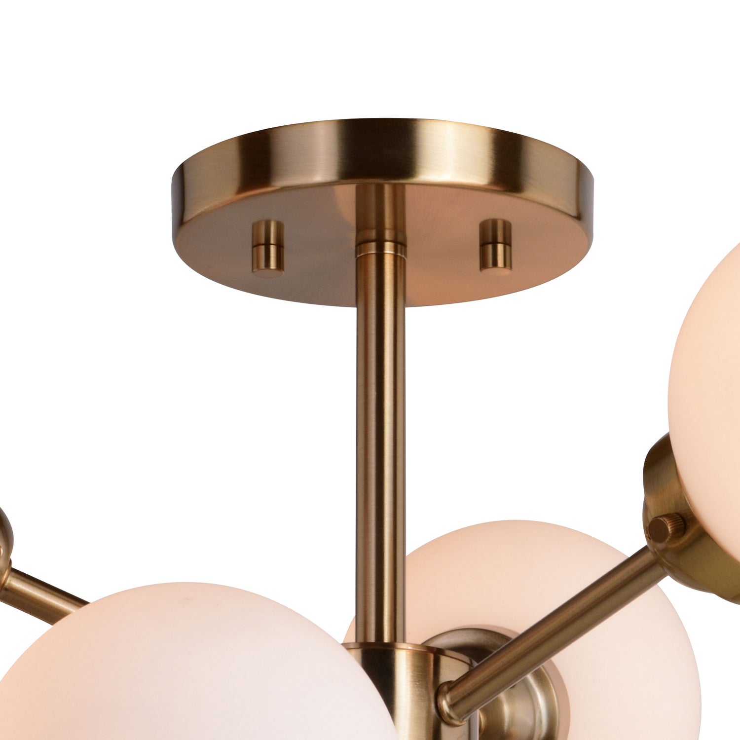 Vaxcel - C0267 - Six Light Semi-Flush Mount - Orbit - Muted Brass