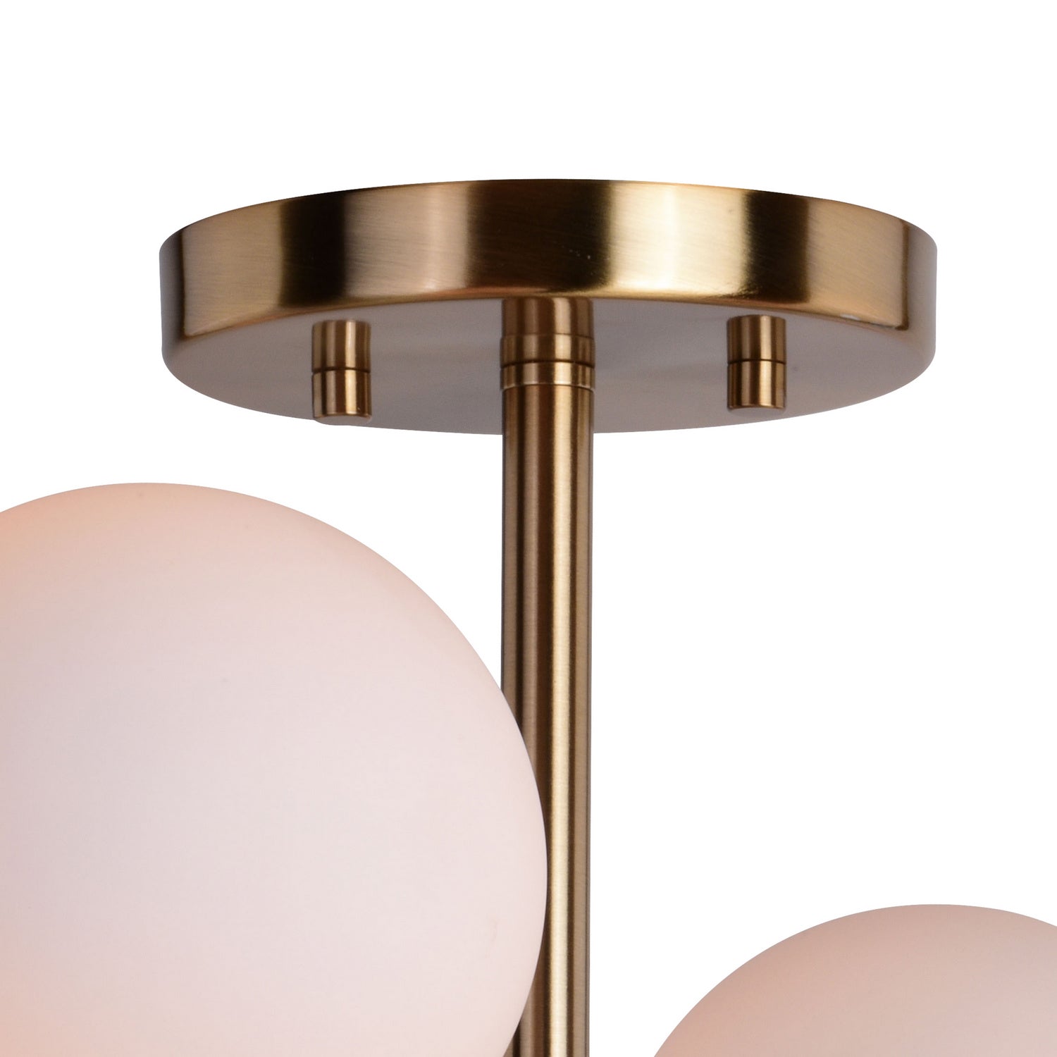 Vaxcel - C0268 - Four Light Semi-Flush Mount - Orbit - Muted Brass