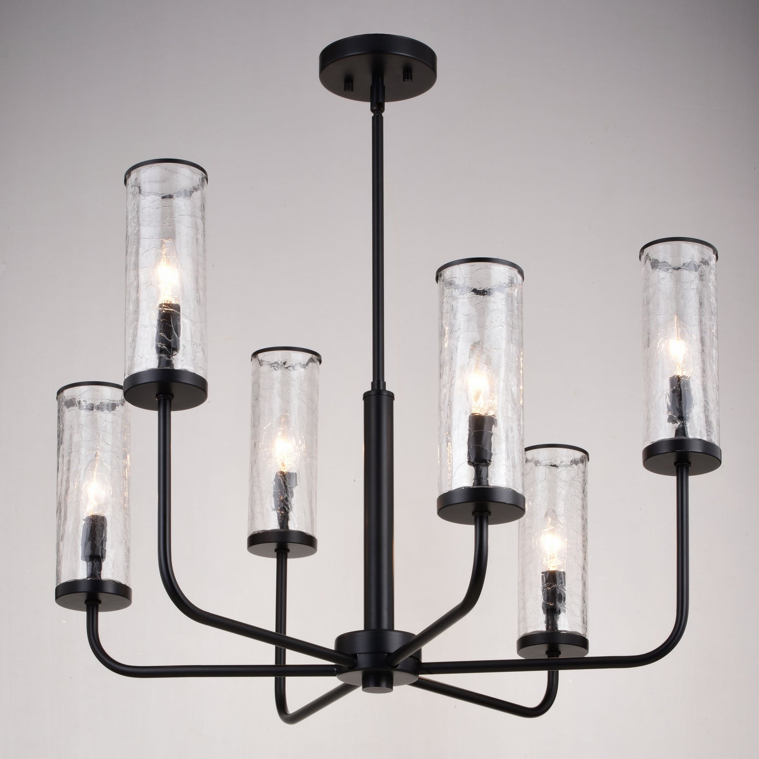 Vaxcel - H0266 - Six Light Chandelier - Glencoe - Matte Black