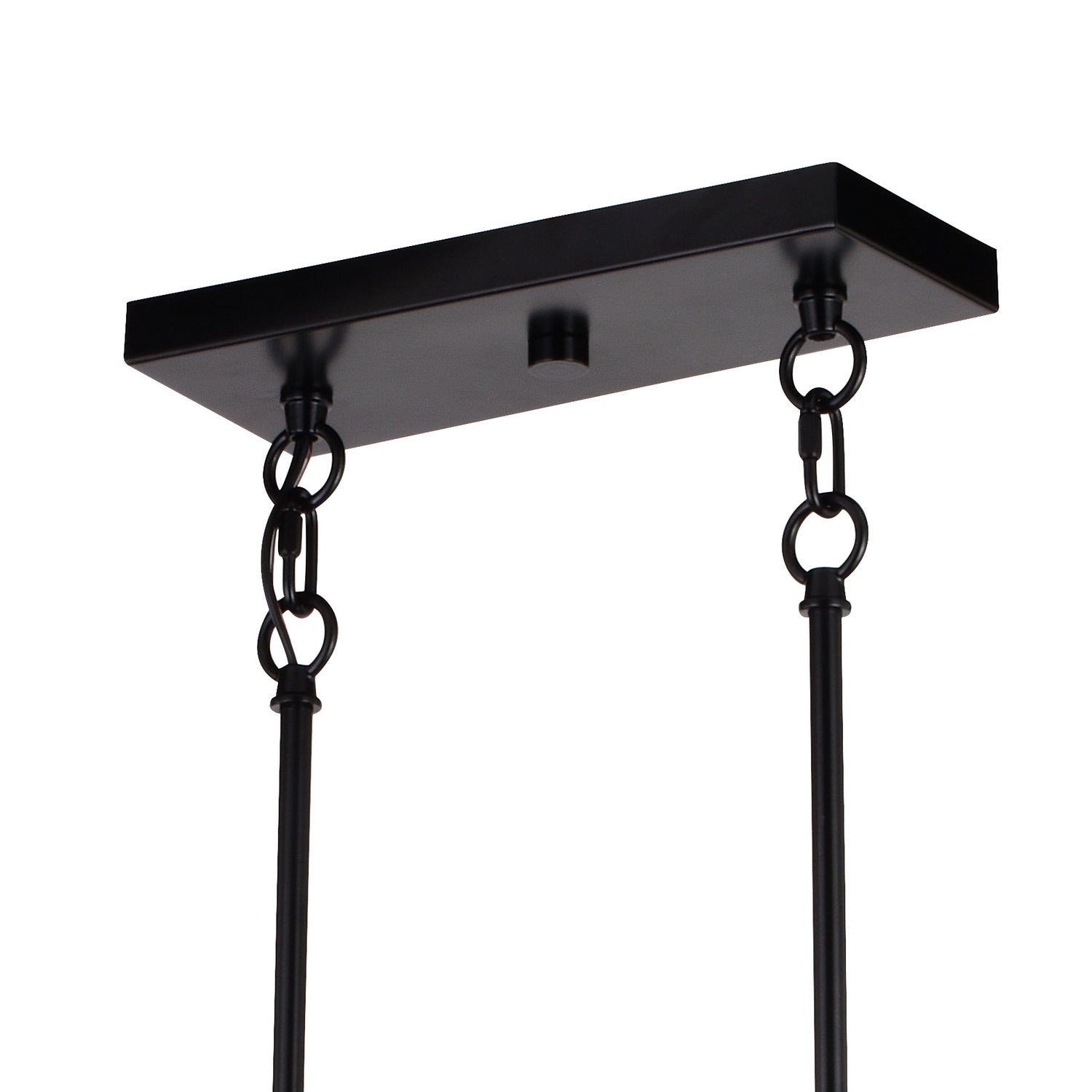 Vaxcel - H0268 - Five Light Linear Chandelier - Wade - Matte Black and Sycamore