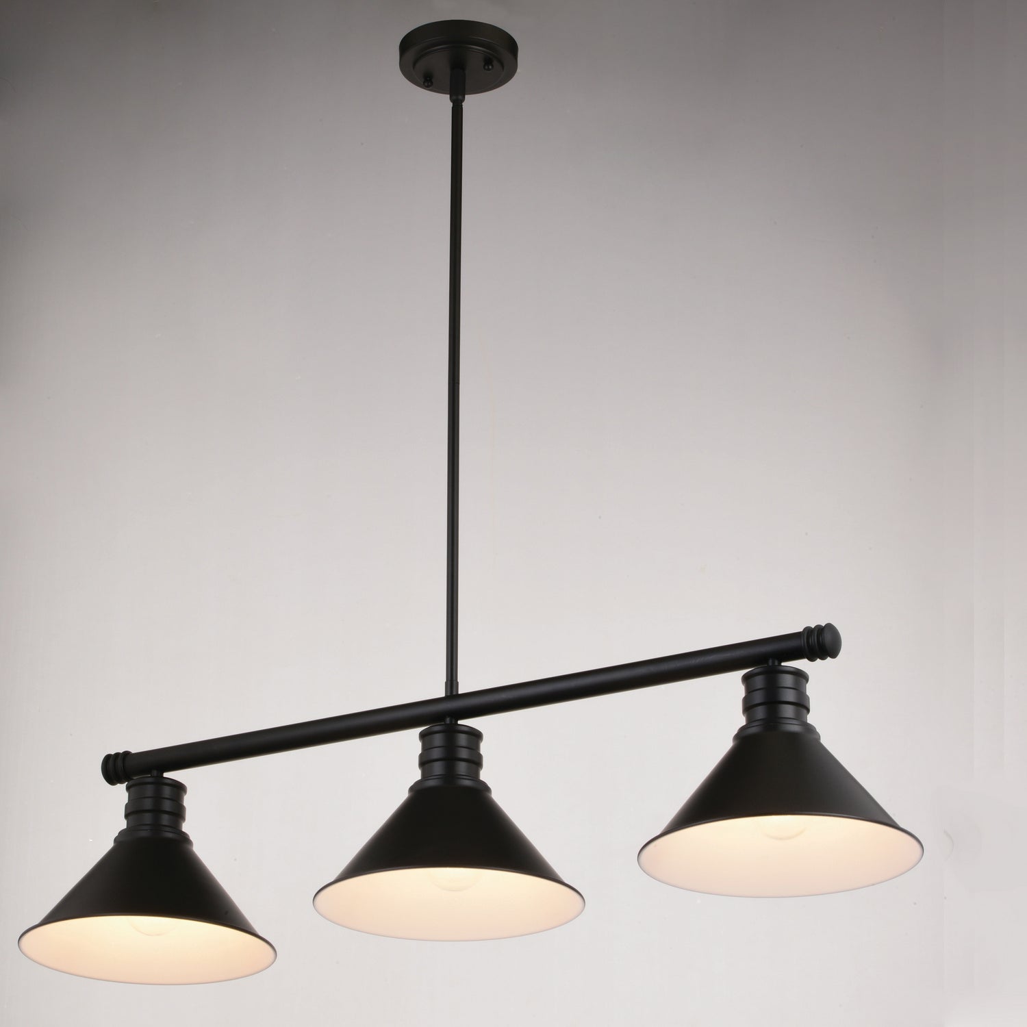 Vaxcel - H0269 - Three Light Linear Chandelier - Akron - Oil Rubbed Bronze