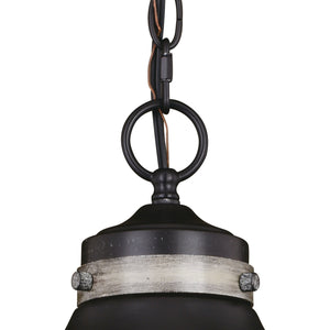 Vaxcel - P0368 - One Light Pendant - Sheffield - New Bronze/Distressed Ash w/Light Silver