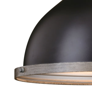 Vaxcel - P0368 - One Light Pendant - Sheffield - New Bronze/Distressed Ash w/Light Silver