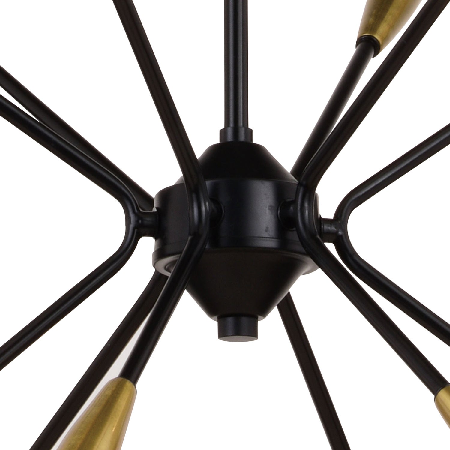 Vaxcel - P0375 - 12 Light Pendant - Ellis - Matte Black and Satin Brass