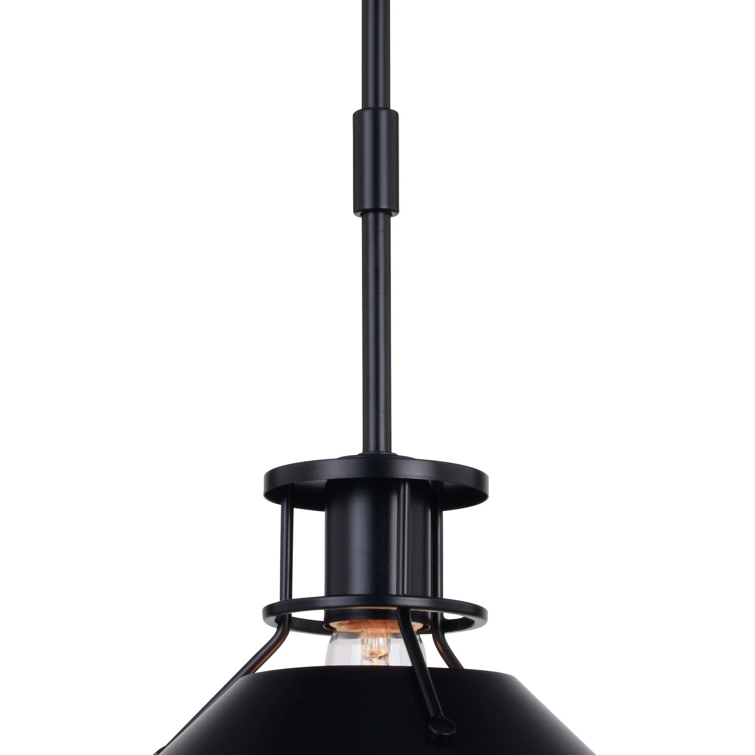 Vaxcel - P0379 - One Light Pendant - Canton - Black and Matte White