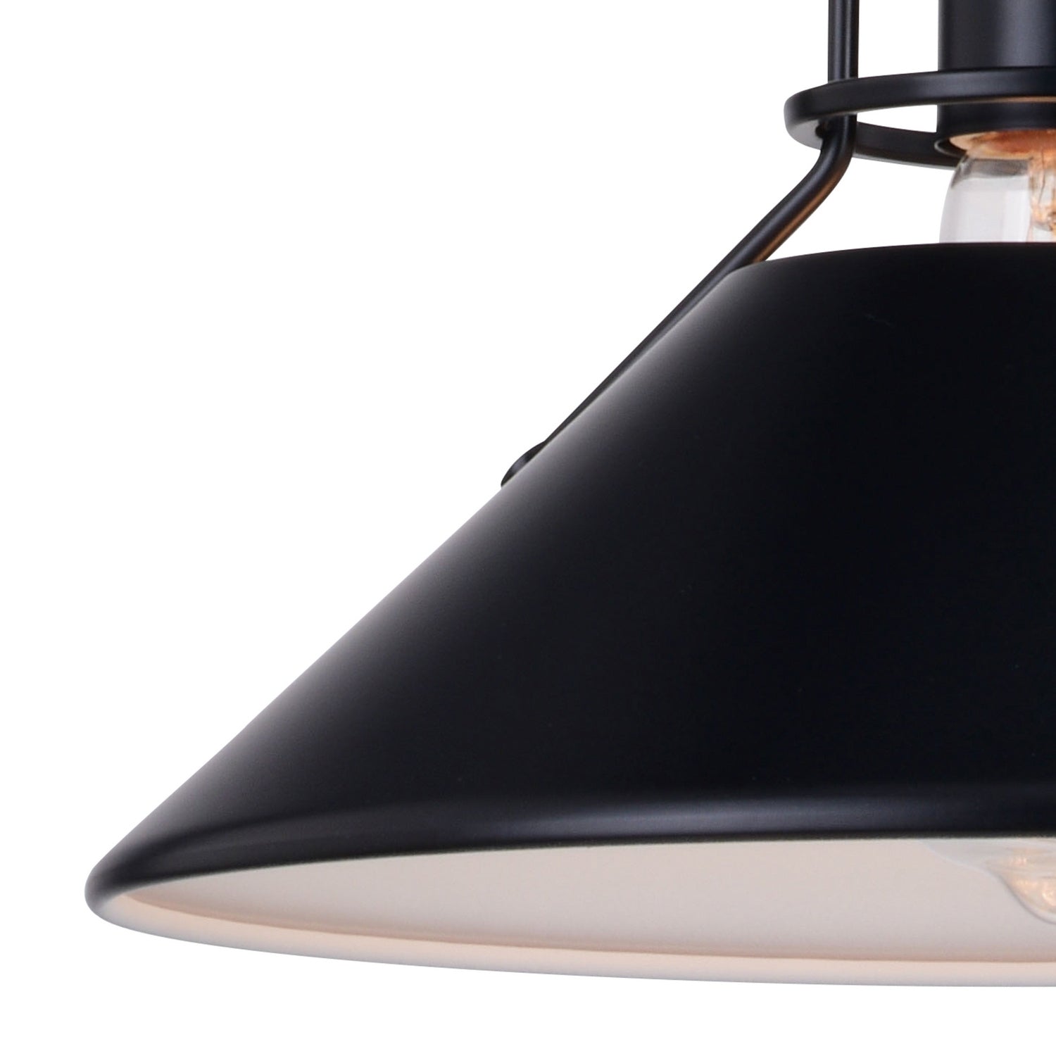 Vaxcel - P0379 - One Light Pendant - Canton - Black and Matte White